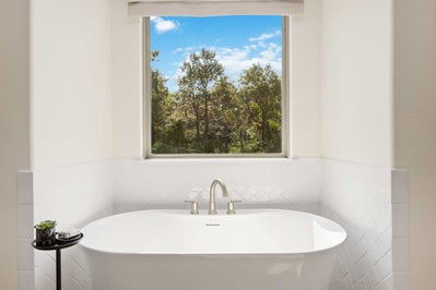 Deer Pines Model Home - Arlington Floorplan - Primary Bathroom - Modern Design - Stand Alone Tub